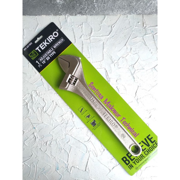 TEKIRO 15&quot; Kunci Inggris Adjustable Wrench 15 Inchi