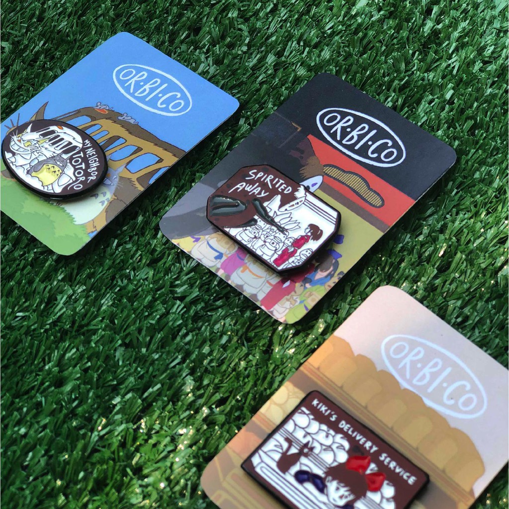 Enamel Pin Orbi My Neighbor Totoro, Kiki's Delivery Service, Spirited Away (Ghibli Edition)