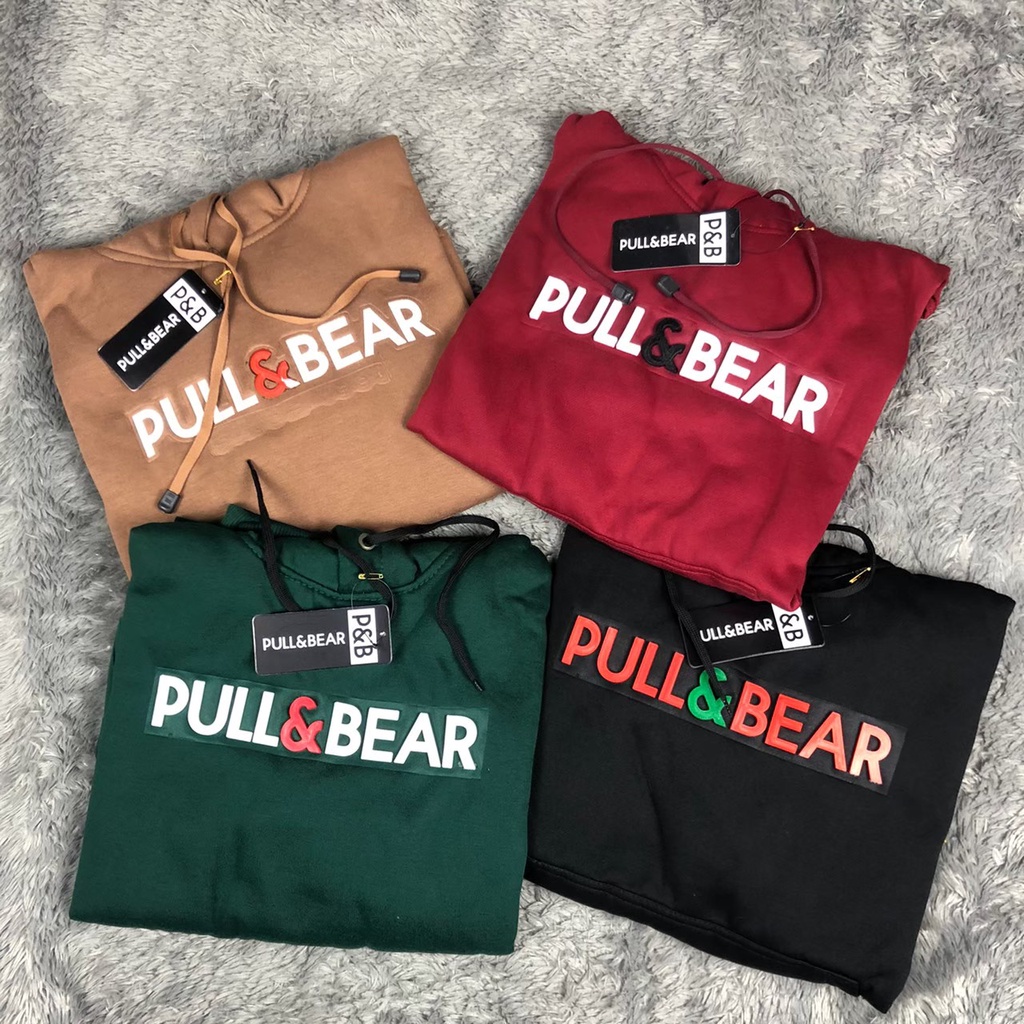 Hoodie Pull&amp;Bear Sweater Premium / Sweater pull&amp;Bear sablon flocking