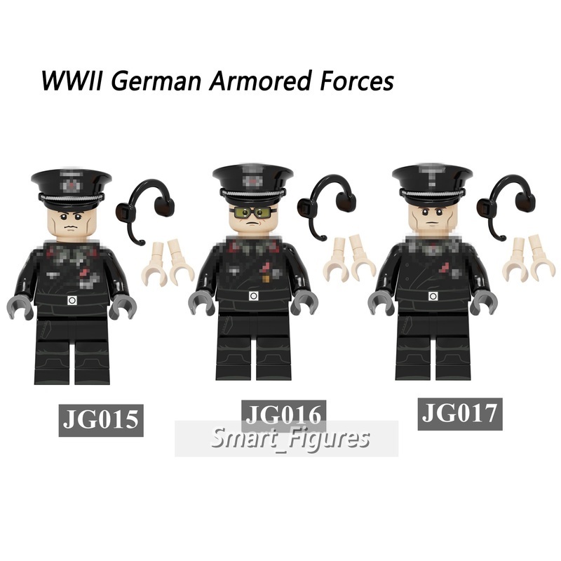 Mainan Action Figure Minifigures WWII Tentara Jerman Motif Camo Salju