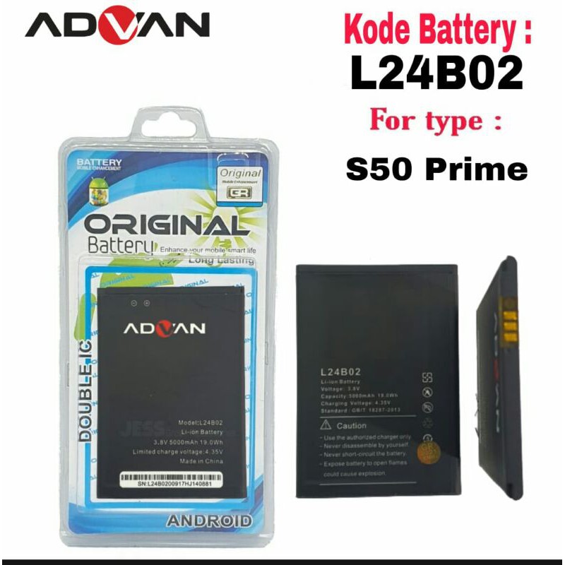 Baterai Battery Batre Original Double Power ADVAN L24B02 / S50 PRIME