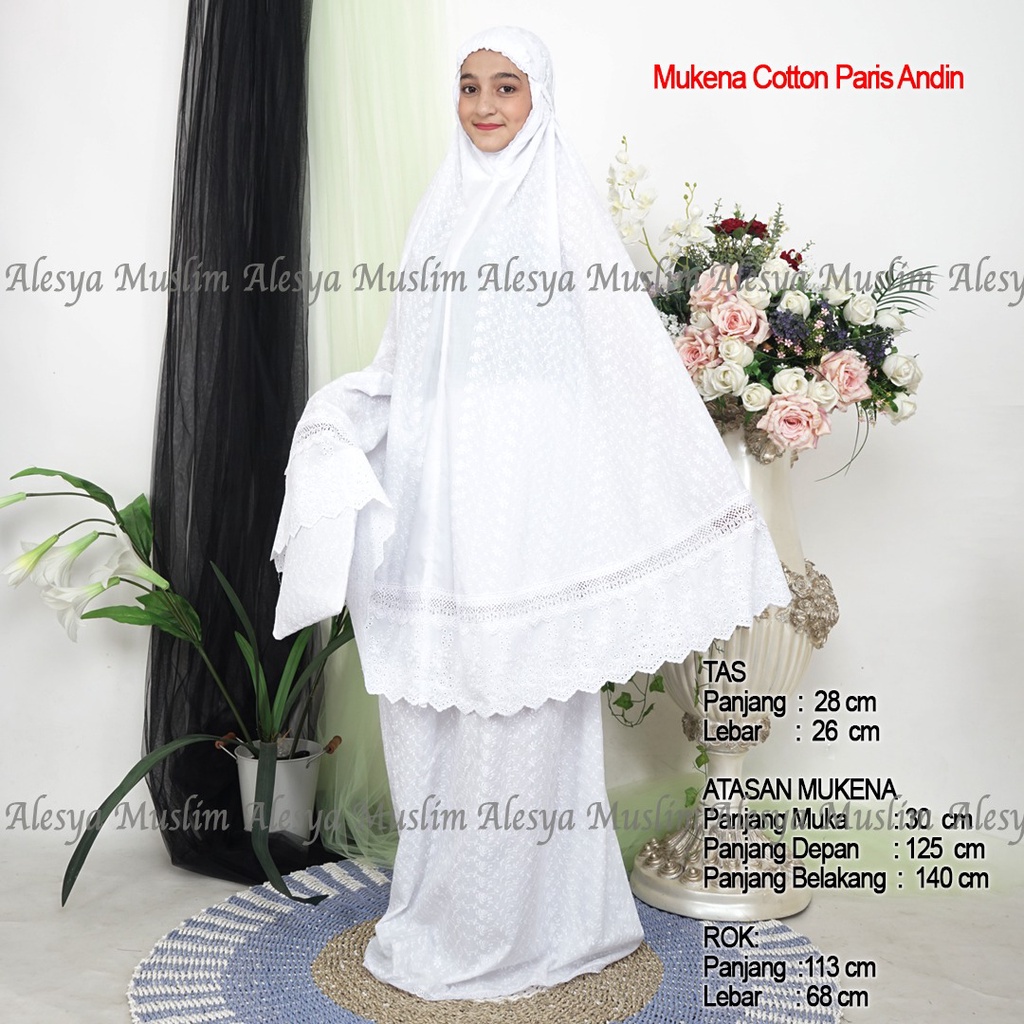 MUKENA KATUN PARIS ANDIN RENDA KATUN ZIPPER JUMBO