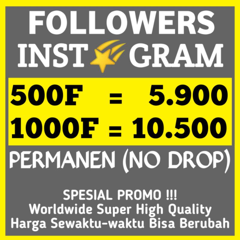 FOLLOWERS IG PERMANEN MURAH PROMO INSTAGRAM FOLLOWER NO DROP AKUN 10K