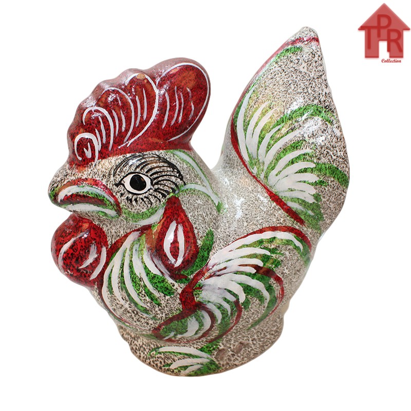 Celengan Ayam Tradisional Motif Burik T29 - S + packing kayu