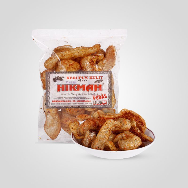 Kerupuk Kulit Hikmah Pedas Oleh-Oleh Khas Garut 50g