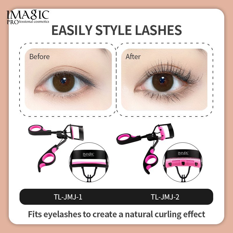 Penjepit Bulu Mata Lentik Dengan Sisir Eyelash Curler Pengeriting Imagic 2 in 1