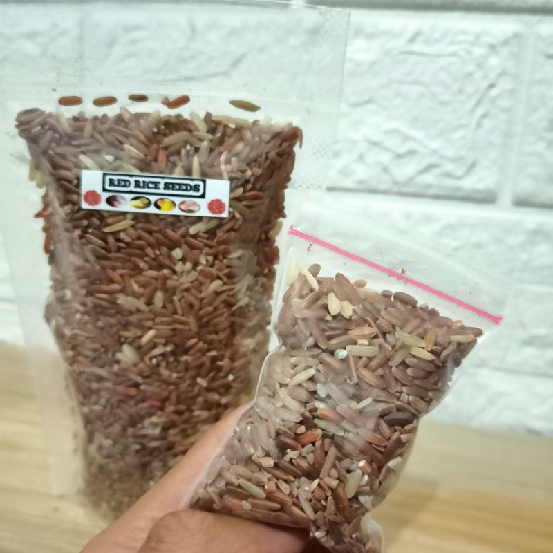 Red Rice Seed - Makanan Hewan Penyuka Biji Bijian MINI Pack Pakan RedRiceseed Hamster Burung Dll