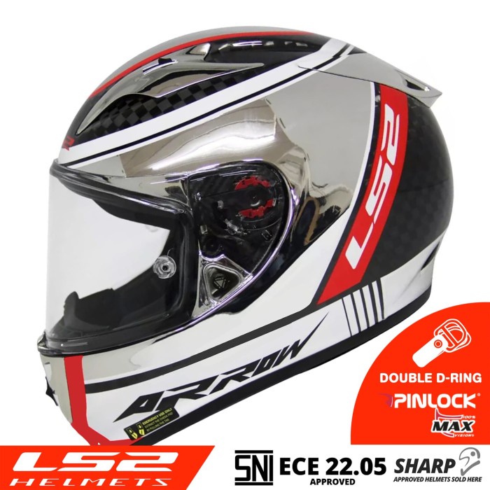 Helm LS2 FF323 Arrow C Evo Indy Carbon Chrome
