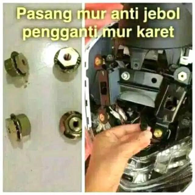 Baut anti jebol + Mur Nmax 1set isi 4 bji