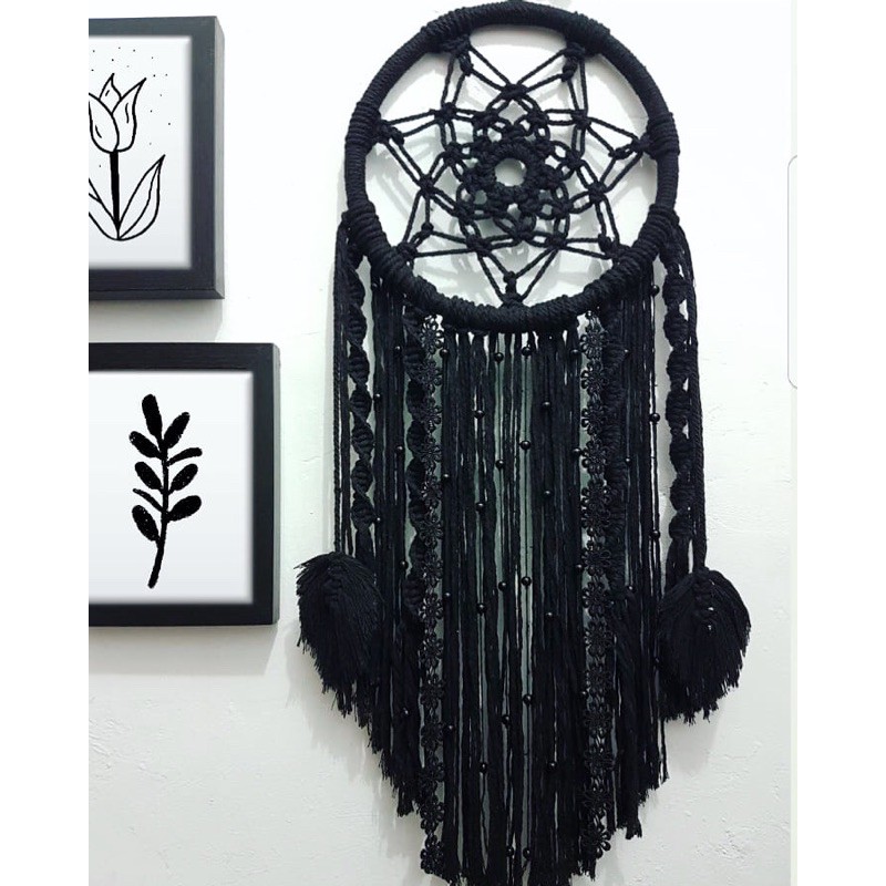 dream catcher macrame / wall hanging / hiasan dinding / macrame bulat / macrame pink