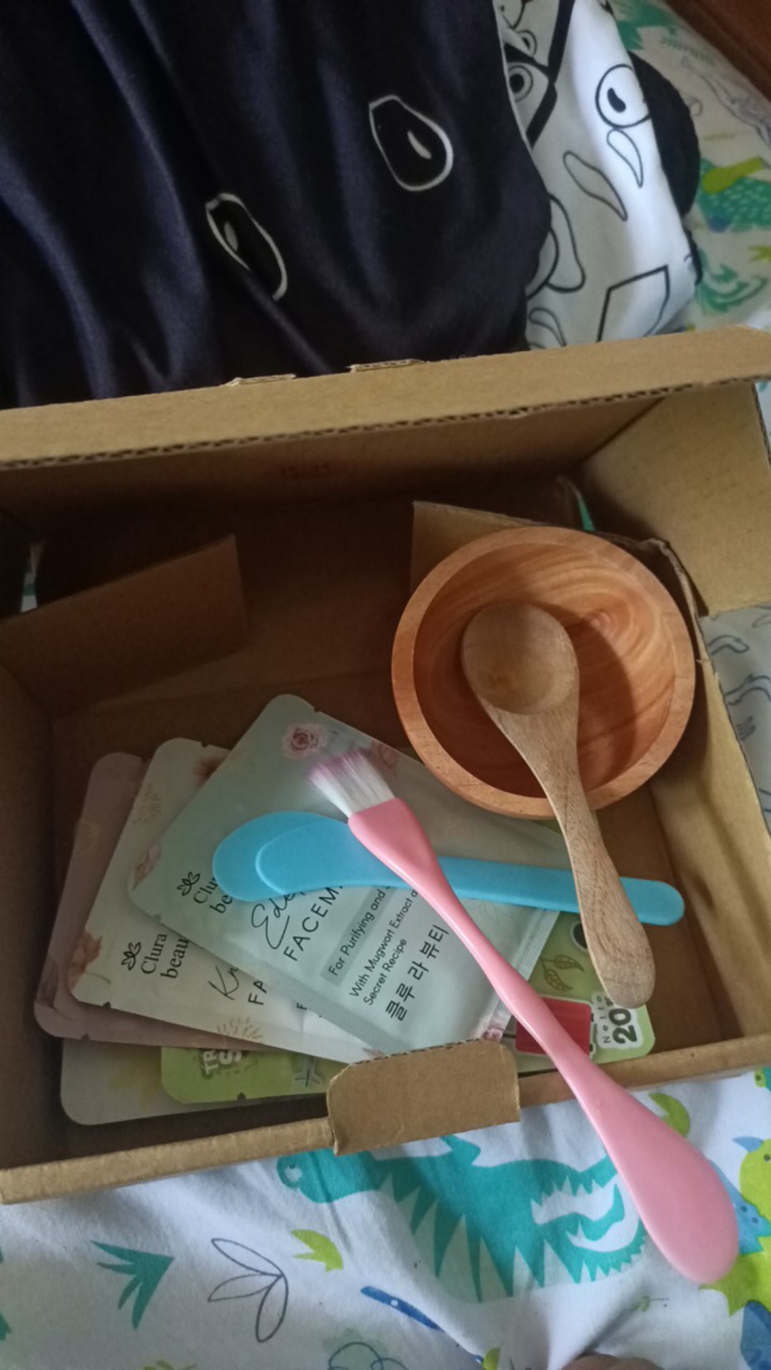 Mangkok Masker Kayu + Sendok Kayu + Spatula Kuas 2in1 With Exclusive Box By Zistuff.id