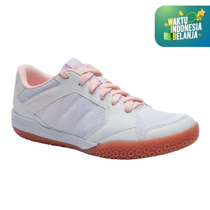Perfly Sepatu Badminton Wanita BS190 Putih Pink Decathlon - 8490892 - 36