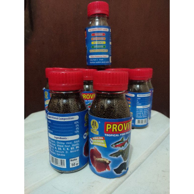 Pelet Ikan PROVIT Pakan Ikan Hias - 50 gram