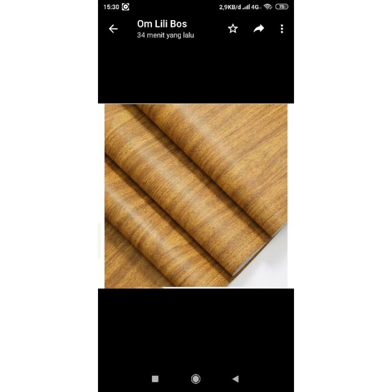 wallpaper sticker dinding kayu muda coklat serat