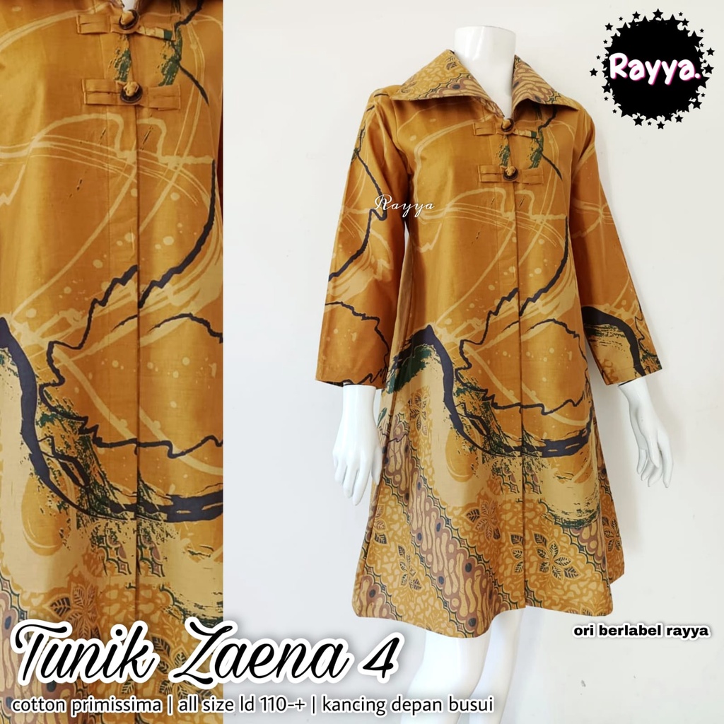 Dress Tunik Batik Katun by Butik Batik Solo Bahan Batik Katun kode DRESS TUNIK BATIK ZAENA TUNIK