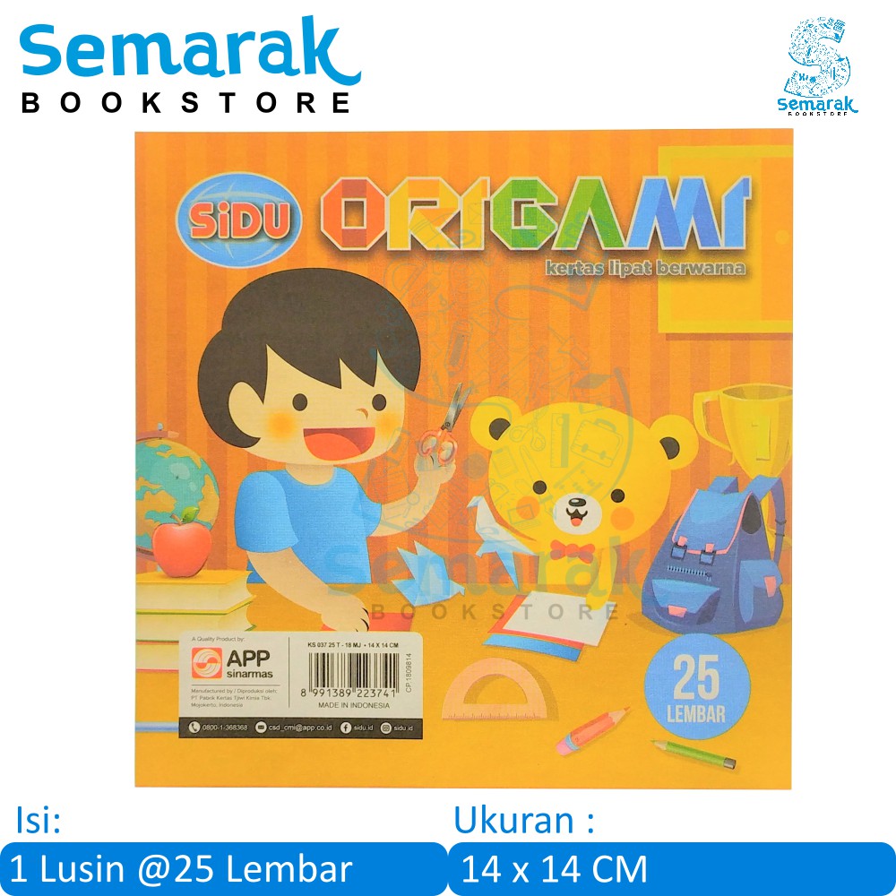 

Sinar Dunia SiDu Origami Kertas Lipat Berwarna 14 X 14 CM [1 Lusin @25 Lembar]