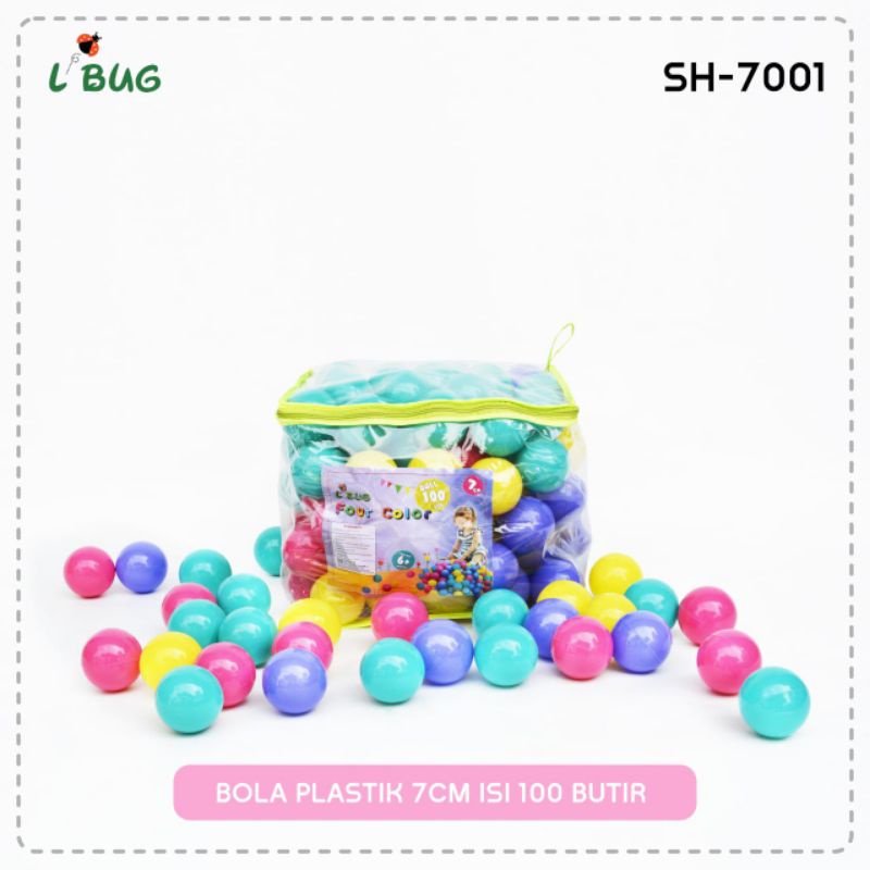 L'Bug Bola Bola Four Colour+pvc Bag 100 PC SH-7001