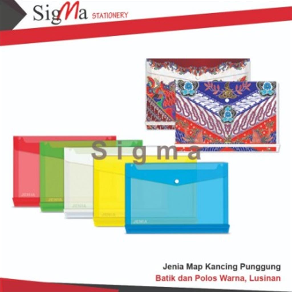 

Map Plastik Kancing Punggung / Batik dan Polos Warna JENIA (Lusin)