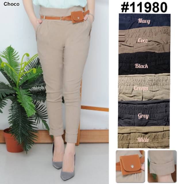 CELANA PANJANG WANITA SKY MODE MELAR-CELANA PANJANG BAHAN WANITA