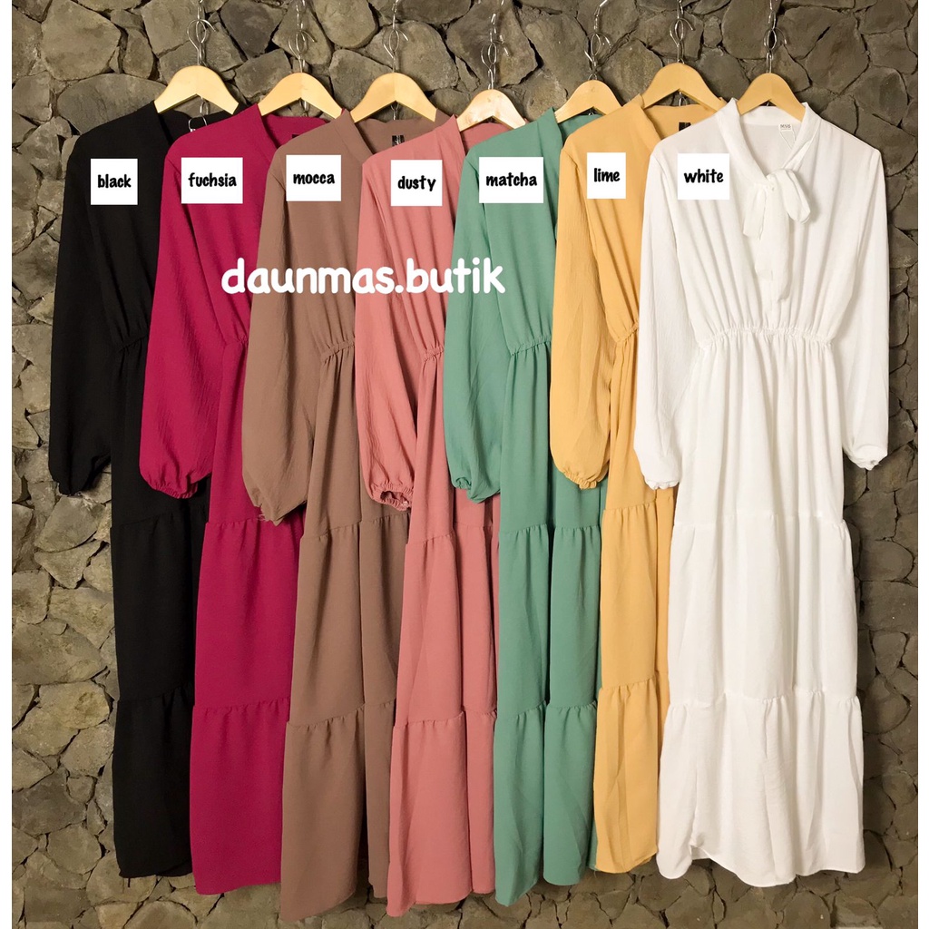 1KG MUAT 3PCS | GANI DRESS RUFFLE SUPER FLOWY AIRFLOW CRINKLE OOTD HARI RAYA FASHION GROSIR WANITA TERMURAH