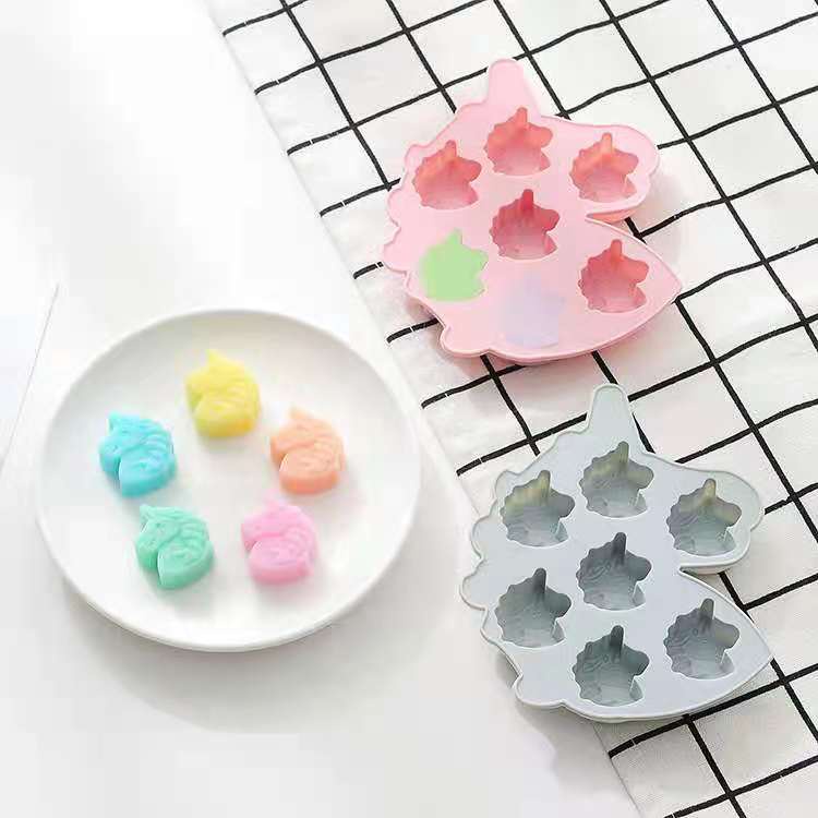 Cetakan Silicone Silikon Puding Coklat Cake Motif Unicorn W/Mix