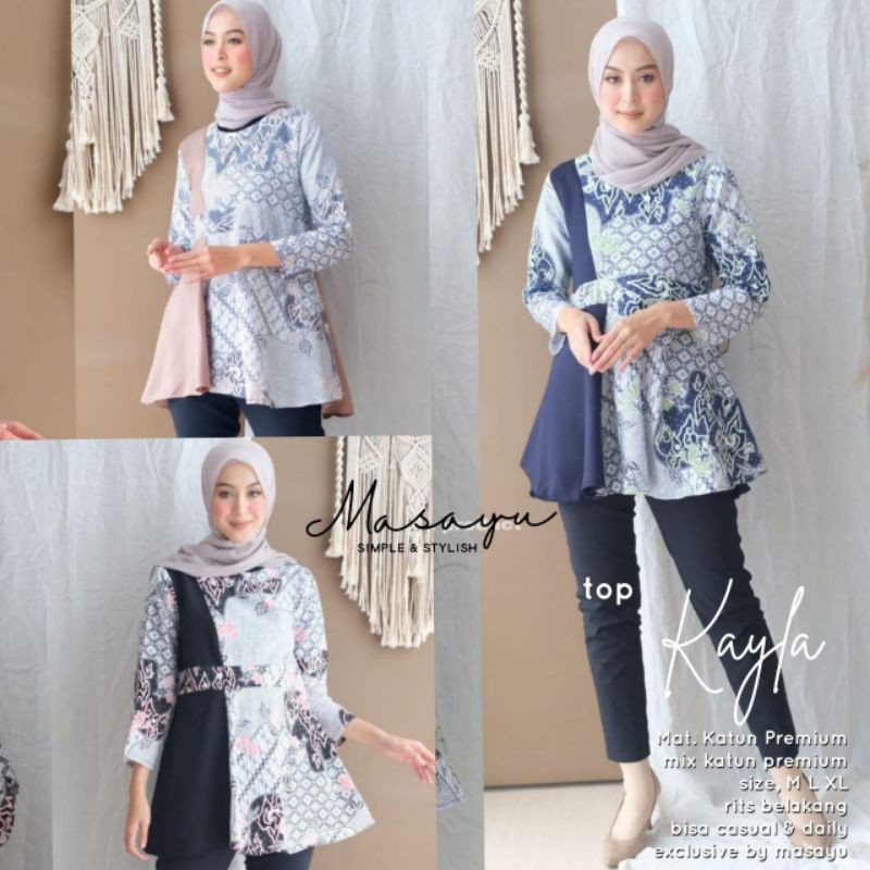 kayla top batik by masayu