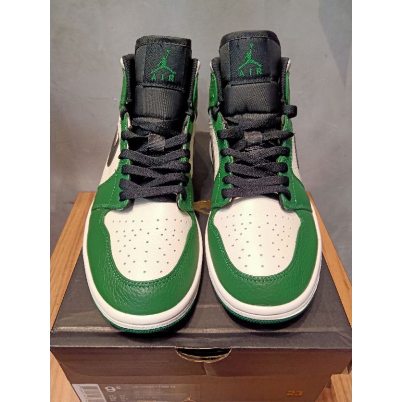 Jordan 1 Mid Pine Green - Sail Black