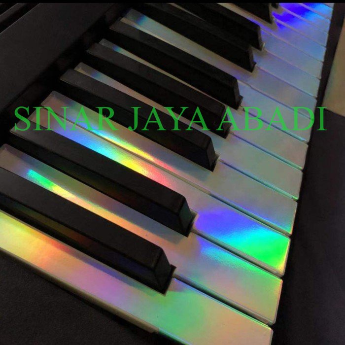 STIKER TUT KEYBOARD YAMAHA 3D HOLOGRAM 1 SET 5 OKTAV