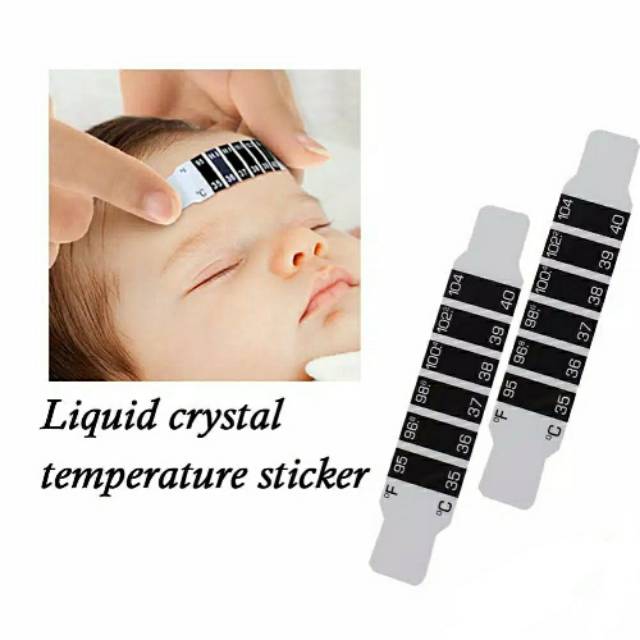 Thermometer Sticky Head Temperature Meter Reusable Flexible LCD Color Change Baby Forehead