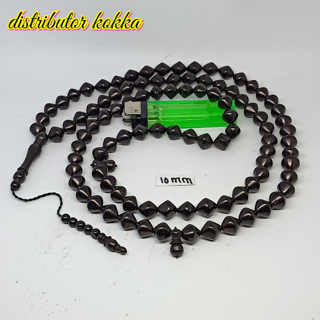 ( SUPER MURAH ) Tasbih Kokka kaukah 99 wajik hitam 10 mm