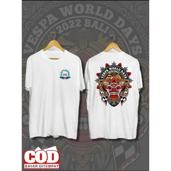 KAOS VESPA WORLD DAYS BALI 2022 DESAIN BARONG BALI