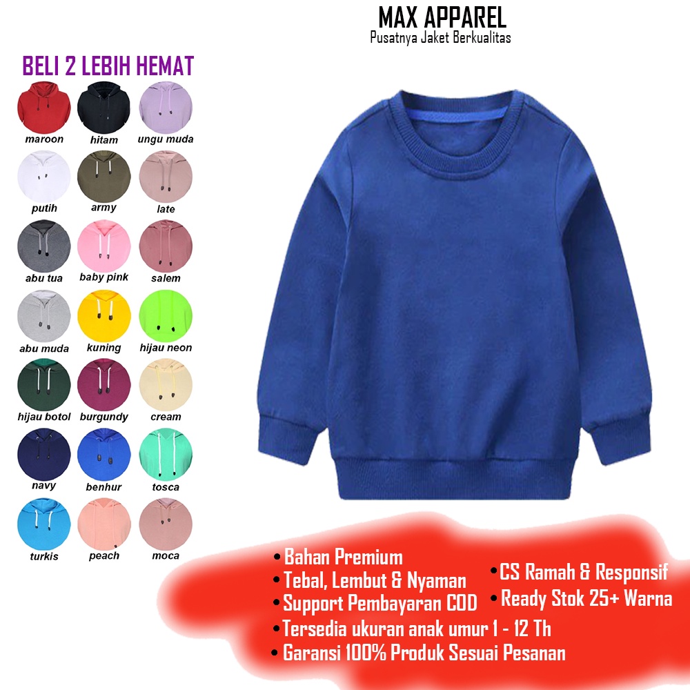 Jaket Jacket Hoodie Sweeter Jamper Anak Perempuan Laki Cowo Cewe Kecil Usia Balita Sekolah SD Motif 