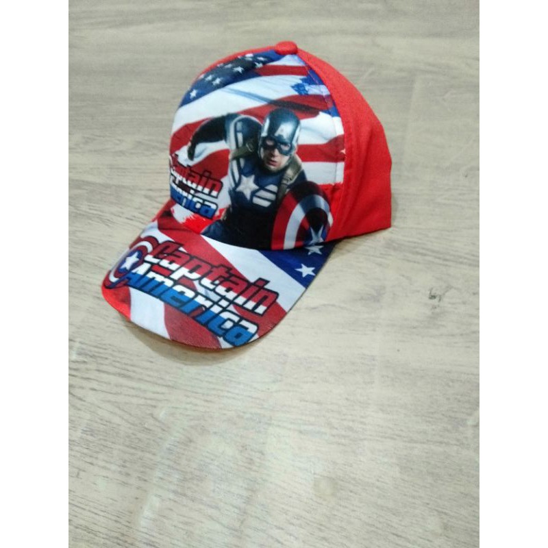 REALPICT Topi TerMuraH anak printing c.amrica/spiderman buat anak umur 2-10tahun