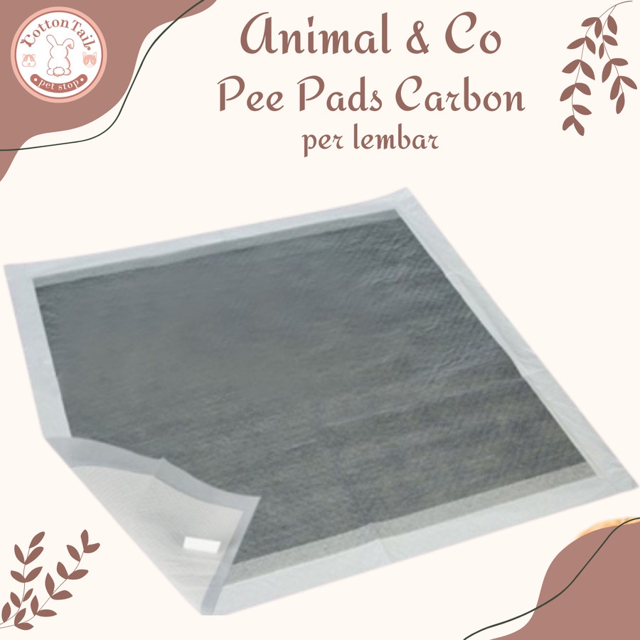 Underpad Carbon Animal&amp;Co Pee Pads Anti Bau Pee Pads Carbon 1 lembar / under pad