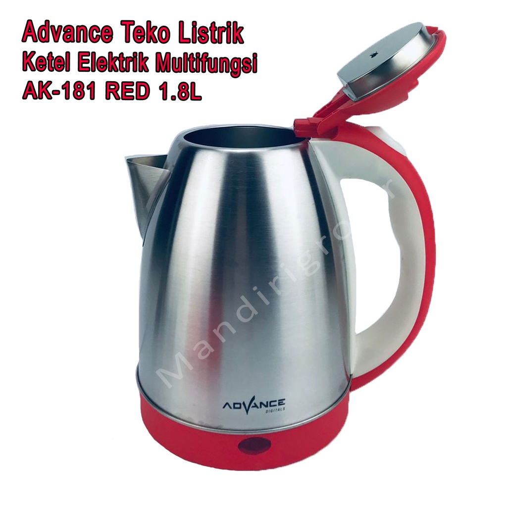 Teko Listrik * Advance * Ketel Elektrik * AK-181 RED 1.8L