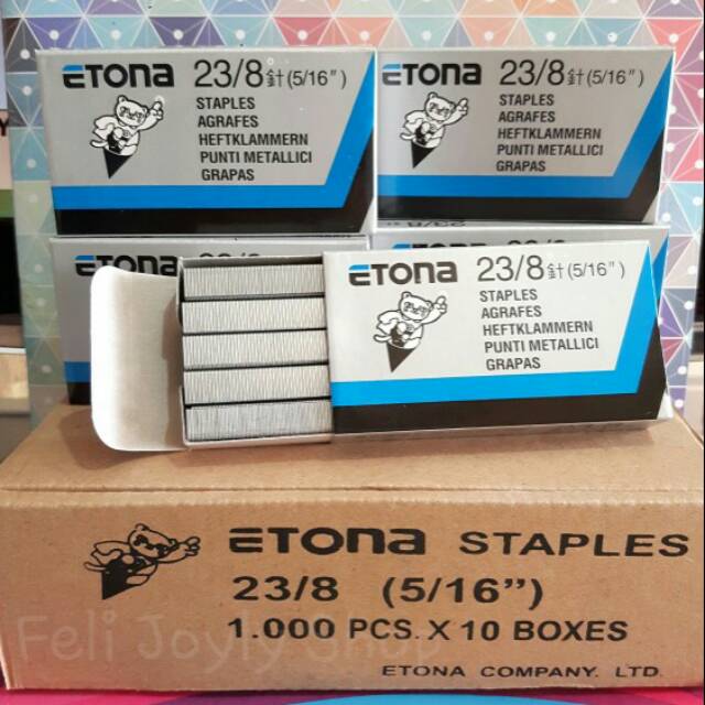 

Isi Staples Etona 23/8 Refil Stapler 5/16'