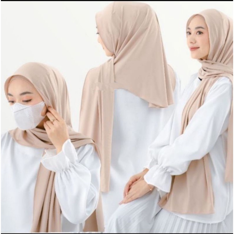 Pashmina Oval Viral kekinian - Kerudung Instan Nyaman Adem Lembut Praktis