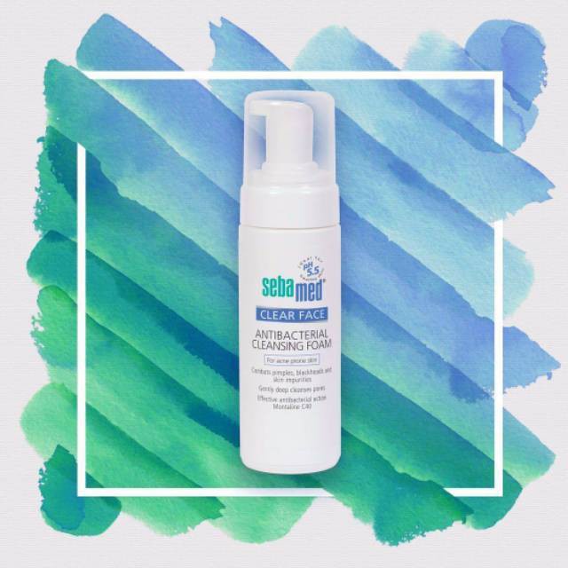 SEBAMED  Sebamed Antibacterial Cleansing Foam Sebamed Clear Face 150 ML ( Sabun wajah foam kulit