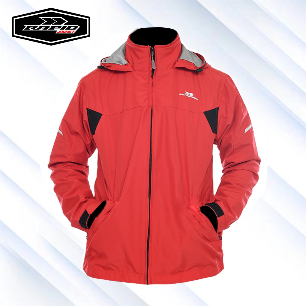 Jaket motor hoodie  RAPID NEOSKYLINE pria parasit premium jacket reflektif