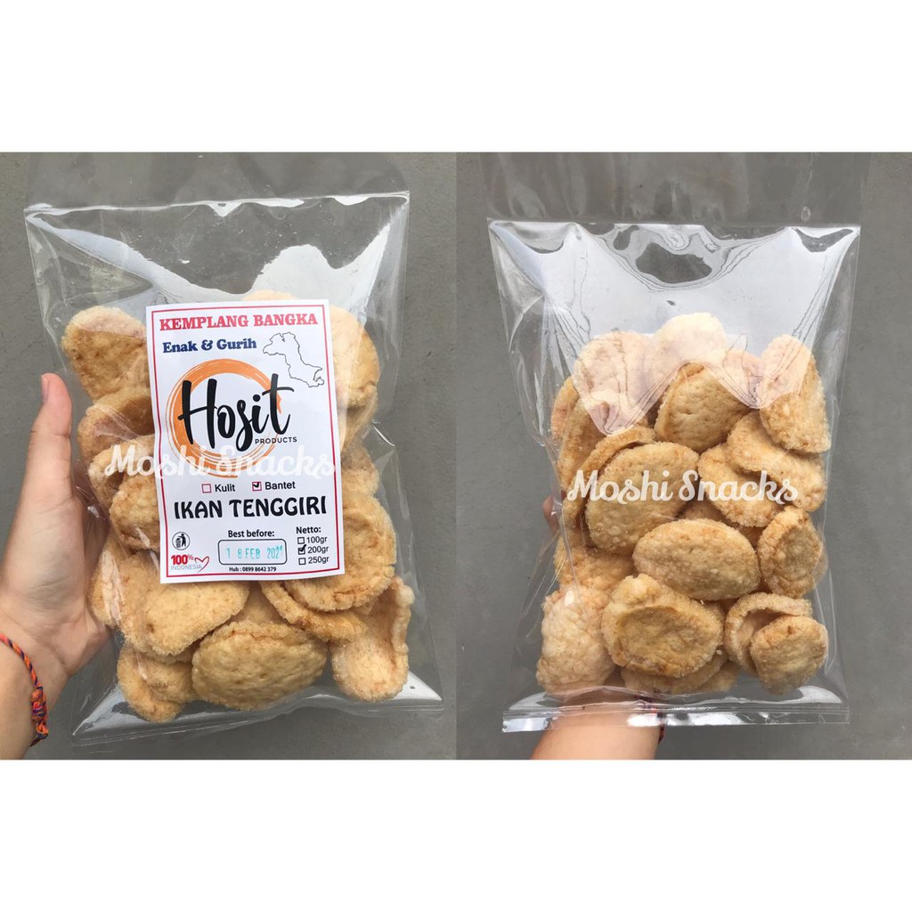

Kemplang Bangka Bantet Cap HOSIT Ikan Tenggiri - Udang 200gr Khas Bangka Belinyu / Kerupuk Kemplang Bantet