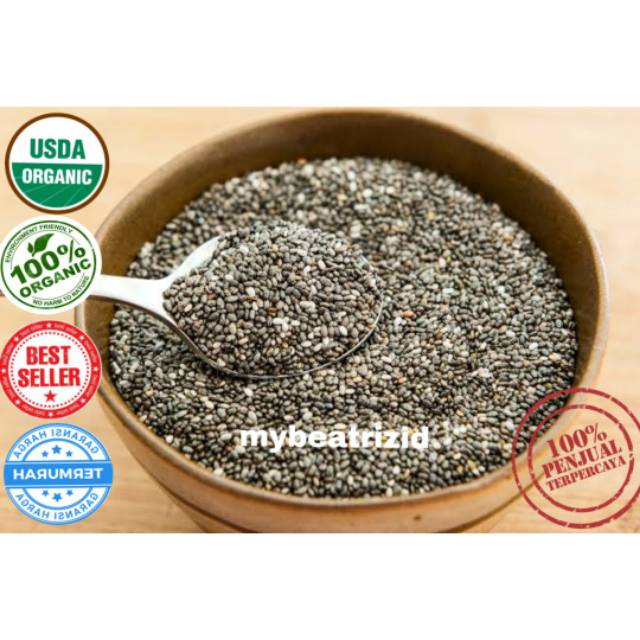 

ORGANIC BLACK CHIA SEED MEXICO KUALITAS PREMIUM 1 kg