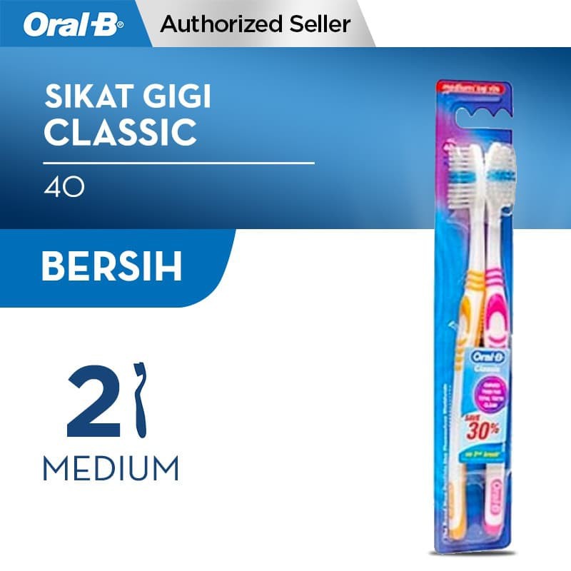 PROMO ORAL B SIKAT GIGI CLASSIC 40 MEDIUM 2S TERMURAH