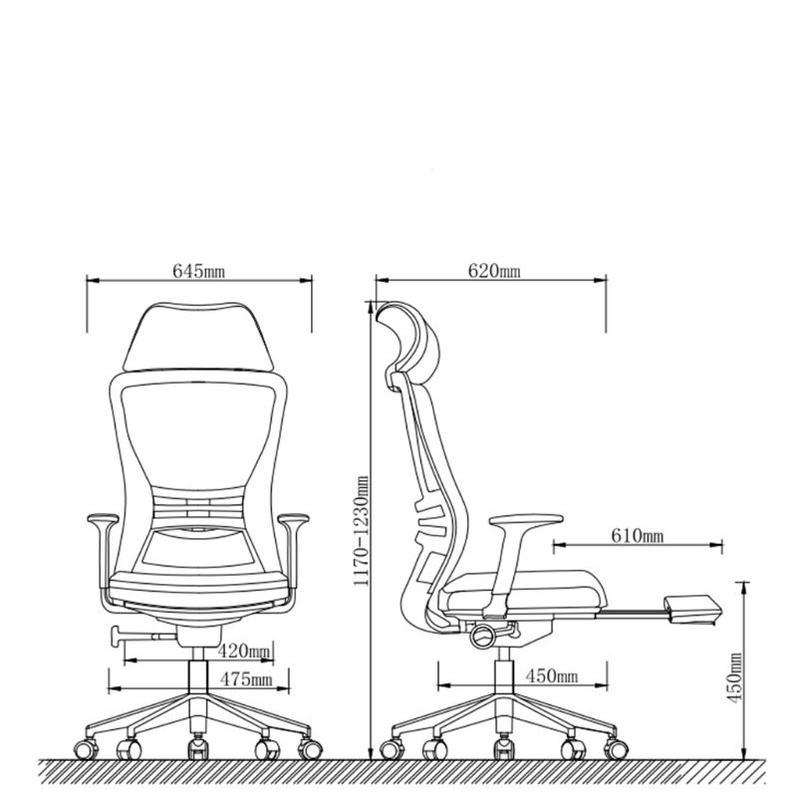 Kursi Kantor Kursi Kerja Ergonomis 123A