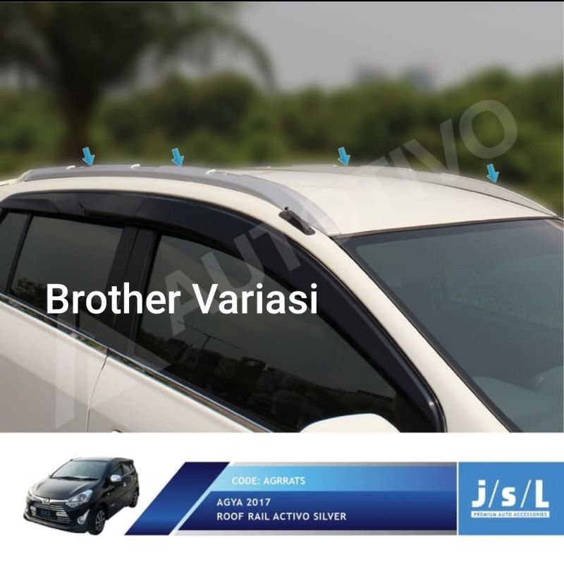 Toyota Agya/ayla Roof Rail Activo (Color by Request)