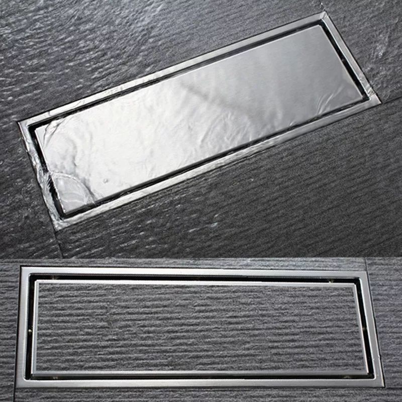 Smart Drain Tile insert Stainless Hitam 20cm 30cm 40cm dan 60cm floor drain saringan Got anti banjir dan serangga Stainless SUS 304