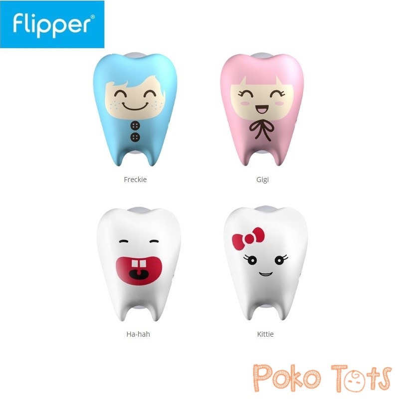 Flipper Toothbrush Cover Tooth Fairy 2in1 Tempat Sikat Gigi Anak Isi 2pcs