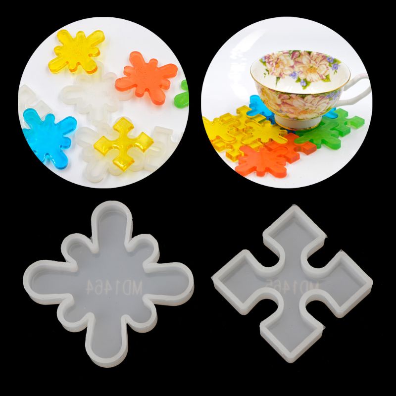 Siy Cetakan Resin Epoksi Bahan Silikon Desain Puzzle Jigsaw Silang Untuk Membuat Perhiasan Diy