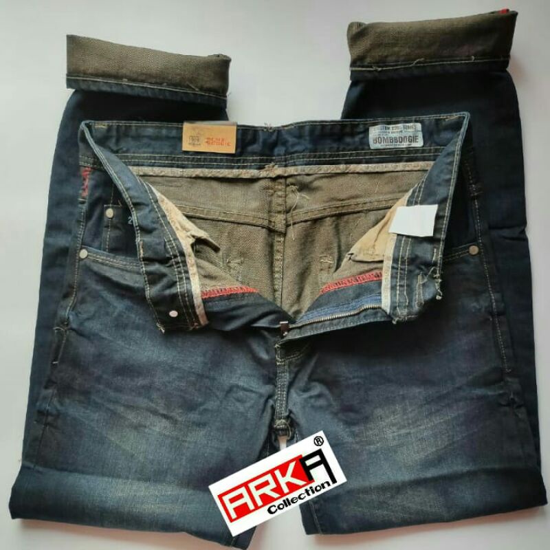 ARKA COLLECTION//CELANA JEAN'S BOMBBOOGIE ORIGINAL PRIA TERBARU