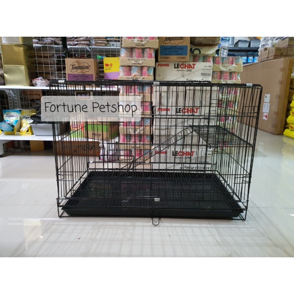 KHUSUS EKSPEDISI - KANDANG BESI LIPAT TEBAL SEDANG UKURAN 75 CM ANJING KUCING