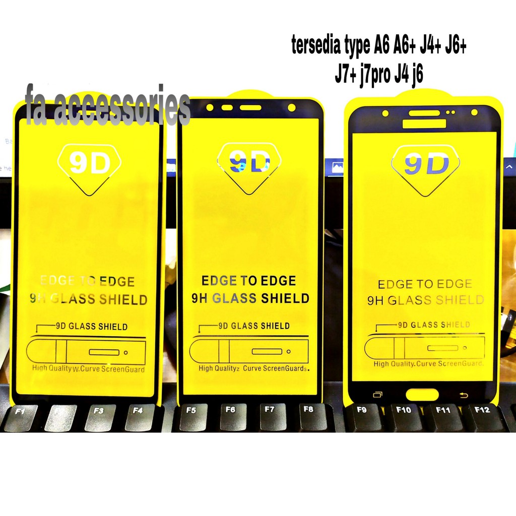 Tempered glass 5d full lem SAMSUNG A6 A6 PLUS J4 PLUS J6 PLUS J7 PLUS J7 PRO J4 J6